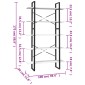 vidaXL Βιβλιοθήκη με 5 Ράφια Λευκή 100 x 30 x 175 εκ από Ξύλο Πεύκου