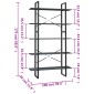vidaXL Βιβλιοθήκη με 5 Ράφια Γκρι 100 x 30 x 175 εκ από Ξύλο Πεύκου