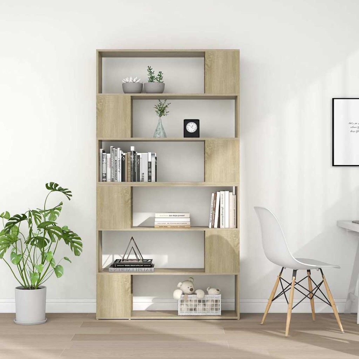 vidaXL Βιβλιοθήκη/Διαχωριστικό Χώρου Sonoma Δρυς 100 x 24 x 188 εκ.