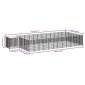 3082216 vidaXL Dog Kennel Black 22,99 m² Ατσάλι (150782+3x150784)