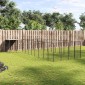 vidaXL Σπιτάκι Σκύλου Μαύρο 13,31 μ² Ατσάλινο