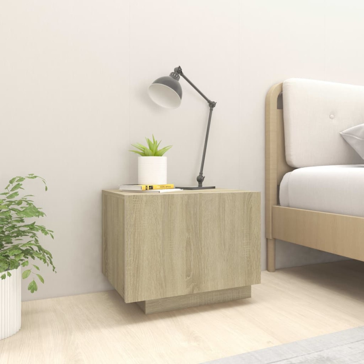 vidaXL Κομοδίνο Sonoma Δρυς 100 x 35 x 40 εκ. από Μοριοσανίδα