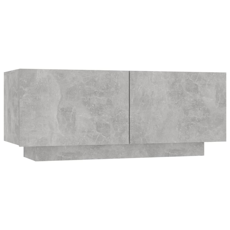 vidaXL Κομοδίνο Γκρι Σκυροδέματος 100 x 35 x 40 εκ. Επεξεργασμένο Ξύλο
