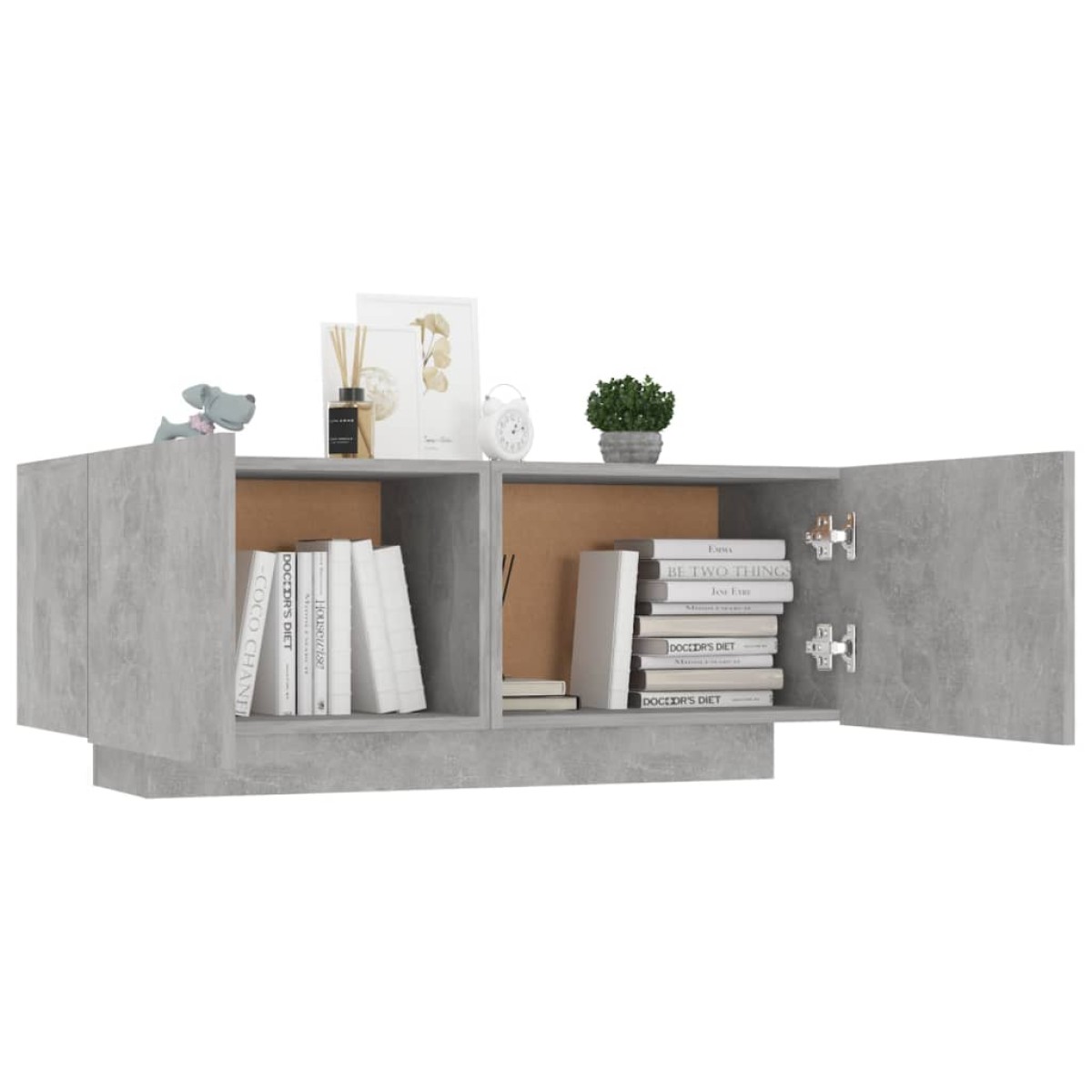vidaXL Κομοδίνο Γκρι Σκυροδέματος 100 x 35 x 40 εκ. από Μοριοσανίδα