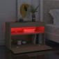 vidaXL Κομοδίνα με LED 2 τεμ. Sonoma Δρυς 60 x 35 x 40 εκ.