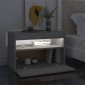 vidaXL Κομοδίνα με LED 2 τεμ. Γκρι Σκυροδέματος 60 x 35 x 40 εκ.