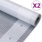 vidaXL Μουσαμάδες με Ύφανση Leno 2 τεμ. Λευκοί 4 x 15 μ. 260 γρ./μ²