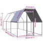 vidaXL Κοτέτσι - Κλουβί Εξωτ. Χώρου 2x6x2 μ. από Γαλβανισμένο Χάλυβα
