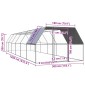 vidaXL Κοτέτσι - Κλουβί Εξωτ. Χώρου 3x12x2 μ. από Γαλβανισμένο Χάλυβα