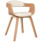 vidaXL Καρέκλες Τραπεζαρίας 2τεμ Κρεμ Λυγισμένο Ξύλο / Συνθετικό Δέρμα