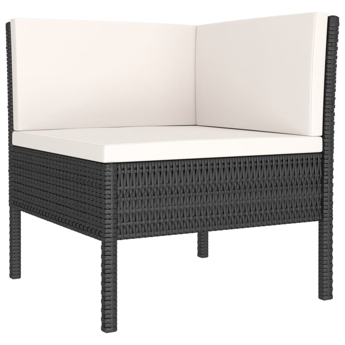 vidaXL Σαλόνι Κήπου Σετ 8 Τεμαχίων Μαύρο Συνθετικό Ρατάν με Μαξιλάρια