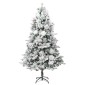 vidaXL Χριστ. Δέντρο Προφωτισμένο 195 εκ με Χιόνι/Κουκουνάρια PVC&PE