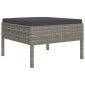 vidaXL Σαλόνι Κήπου Σετ 10 Τεμαχίων Γκρι Συνθετικό Ρατάν με Μαξιλάρια