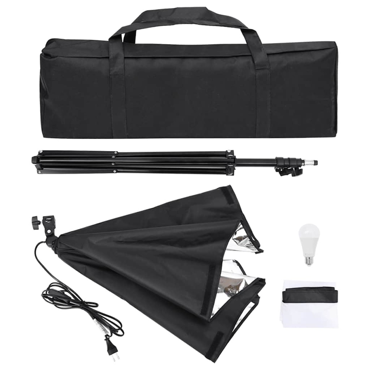 vidaXL Κιτ Φωτογραφικού Στούντιο με Softbox, Φόντο & Ανακλαστήρα
