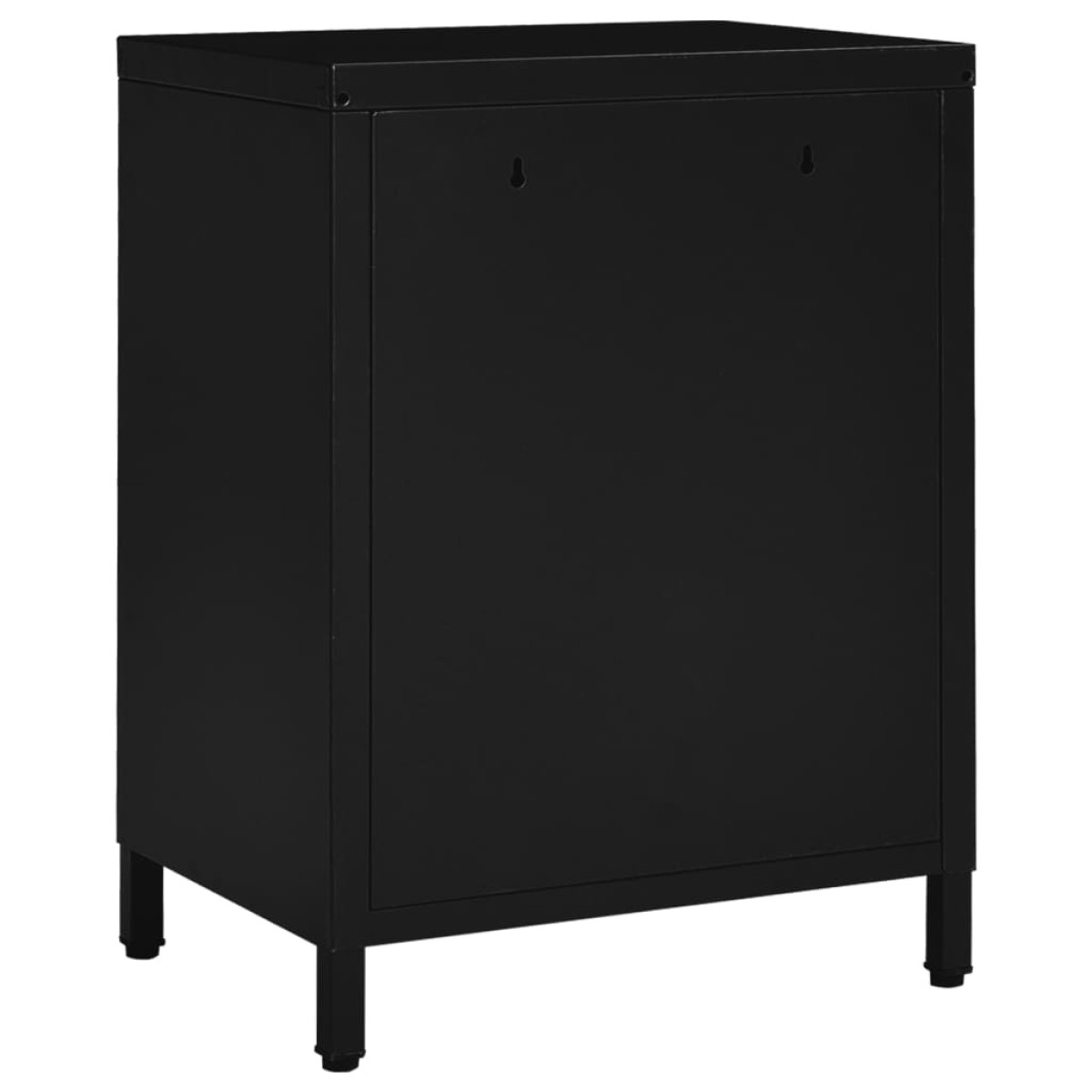 vidaXL Κομοδίνα 2 τεμ. Μαύρα 40 x 30 x 54,5 εκ. από Ατσάλι / Γυαλί
