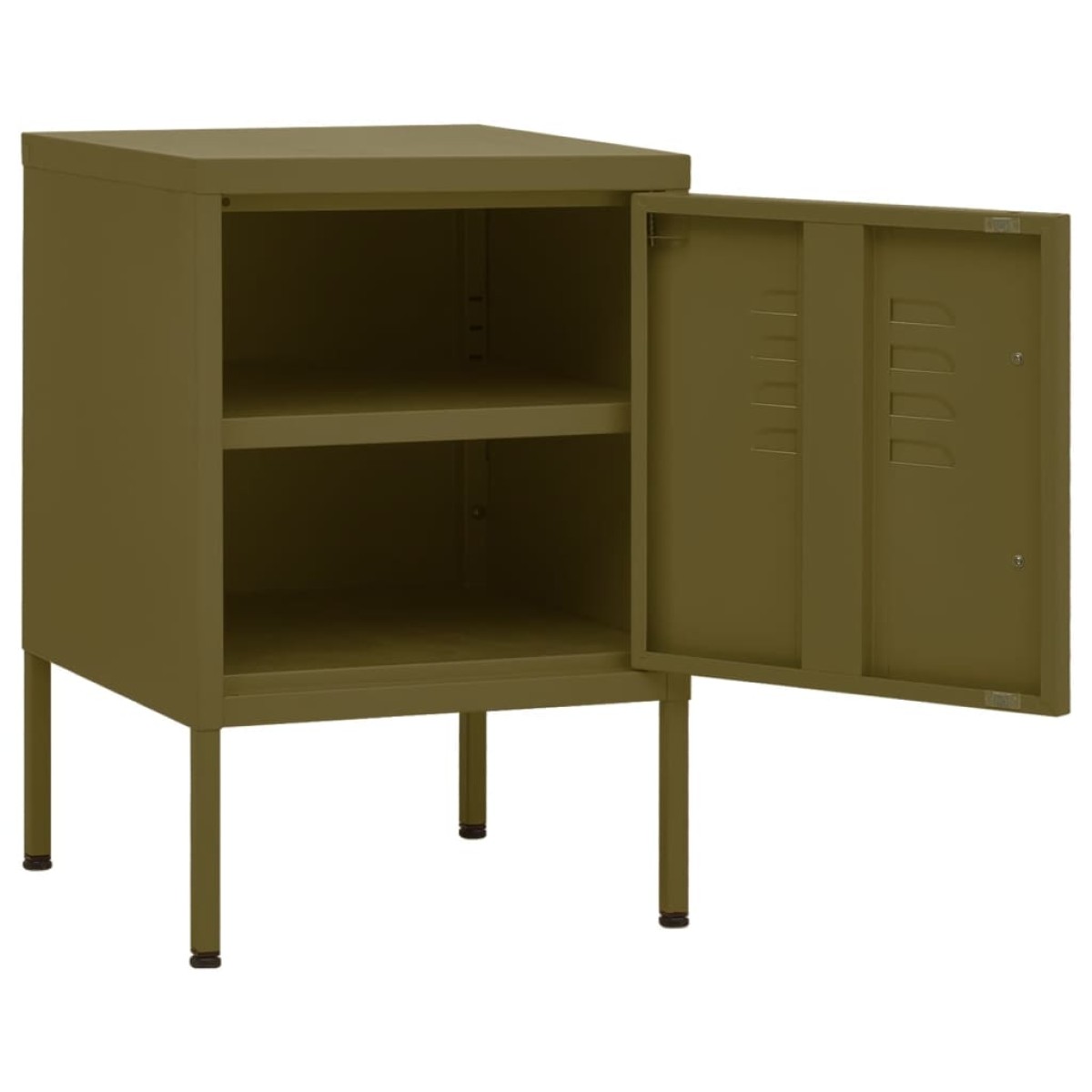 vidaXL Κομοδίνα 2 τεμ. Πράσινο Λαδί 35 x 35 x 51 εκ. Ατσάλινα