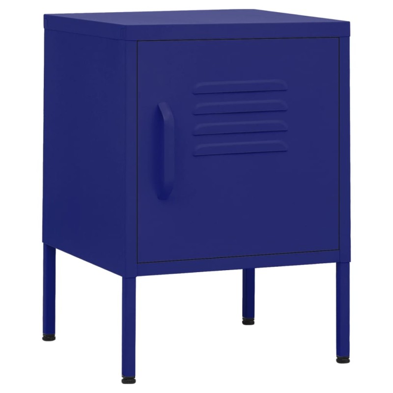 vidaXL Κομοδίνα 2 τεμ. Ναυτικό Μπλε 35 x 35 x 51 εκ. Ατσάλινα
