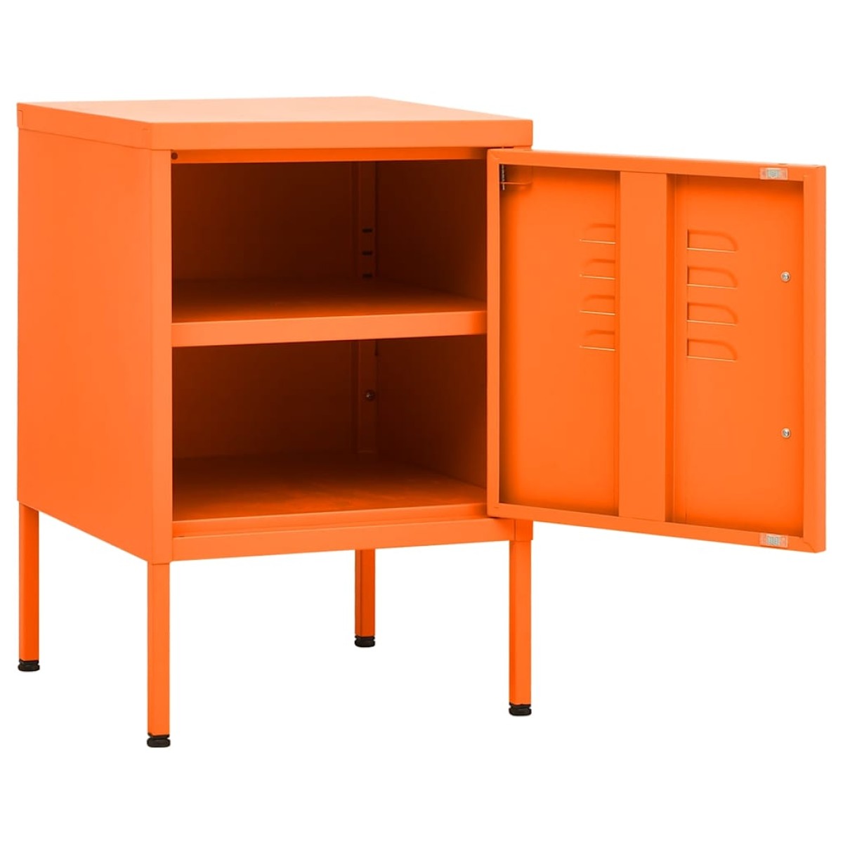 vidaXL Κομοδίνα 2 τεμ. Πορτοκαλί 35 x 35 x 51 εκ. Ατσάλινα