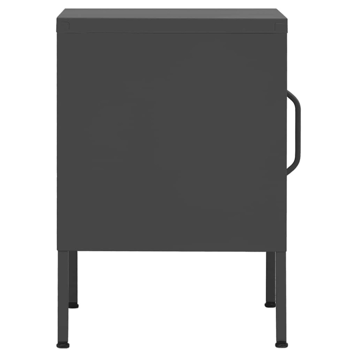 vidaXL Κομοδίνα 2 τεμ. Ανθρακί 35 x 35 x 51 εκ. Ατσάλινα