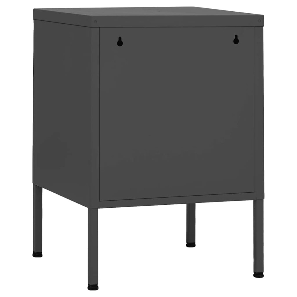 vidaXL Κομοδίνα 2 τεμ. Ανθρακί 35 x 35 x 51 εκ. Ατσάλινα