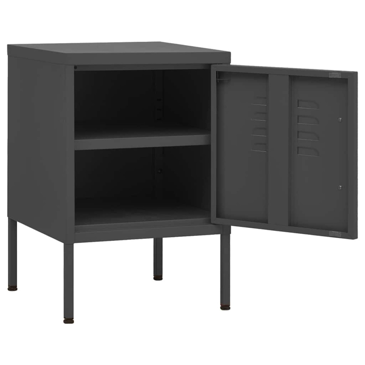 vidaXL Κομοδίνα 2 τεμ. Ανθρακί 35 x 35 x 51 εκ. Ατσάλινα