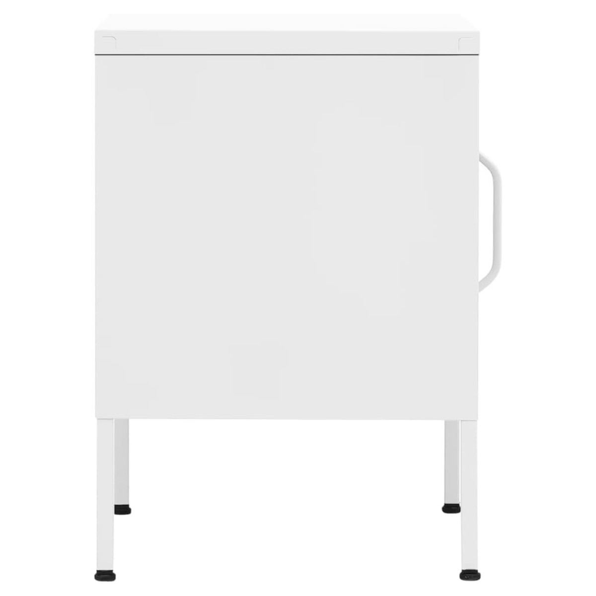 vidaXL Κομοδίνα 2 τεμ. Λευκά 35 x 35 x 51 εκ. Ατσάλινα