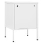 vidaXL Κομοδίνα 2 τεμ. Λευκά 35 x 35 x 51 εκ. Ατσάλινα