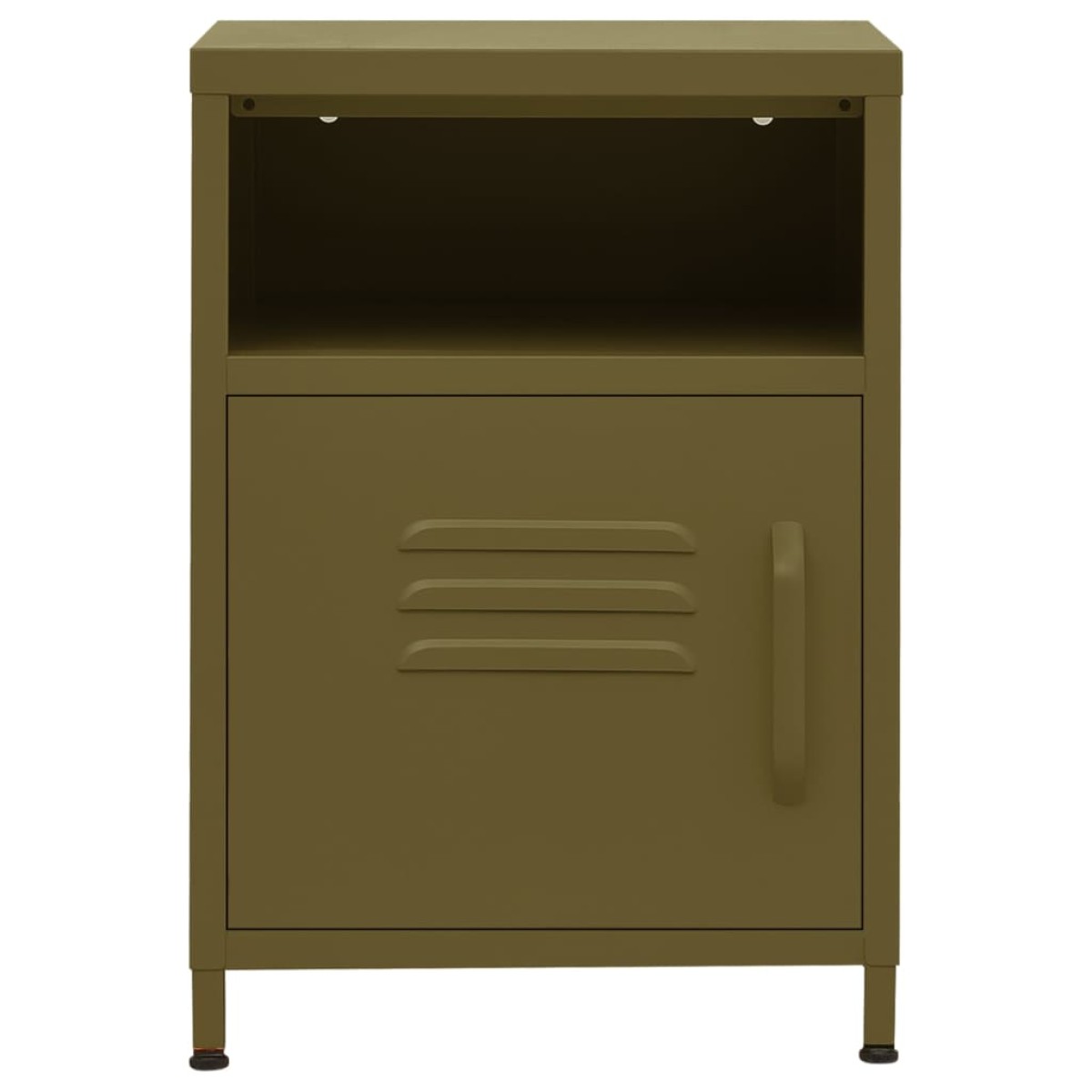 vidaXL Κομοδίνα 2 τεμ. Πράσινο Ελιάς 35 x 35 x 51 εκ. Ατσάλινα