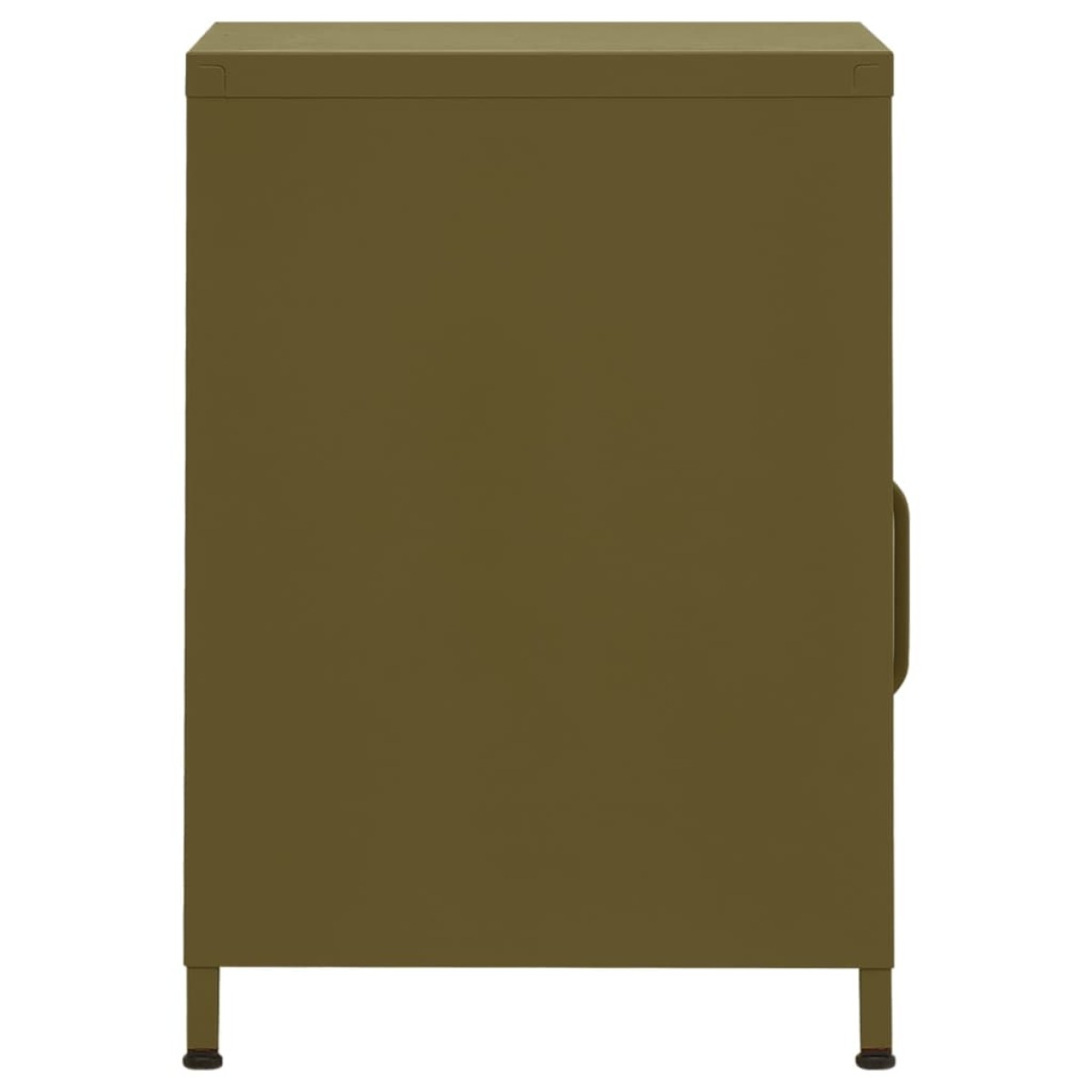 vidaXL Κομοδίνα 2 τεμ. Πράσινο Ελιάς 35 x 35 x 51 εκ. Ατσάλινα