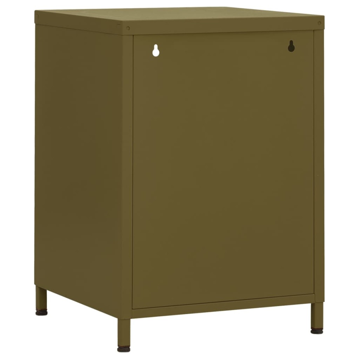 vidaXL Κομοδίνα 2 τεμ. Πράσινο Ελιάς 35 x 35 x 51 εκ. Ατσάλινα