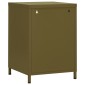 vidaXL Κομοδίνα 2 τεμ. Πράσινο Ελιάς 35 x 35 x 51 εκ. Ατσάλινα