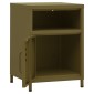 vidaXL Κομοδίνα 2 τεμ. Πράσινο Ελιάς 35 x 35 x 51 εκ. Ατσάλινα
