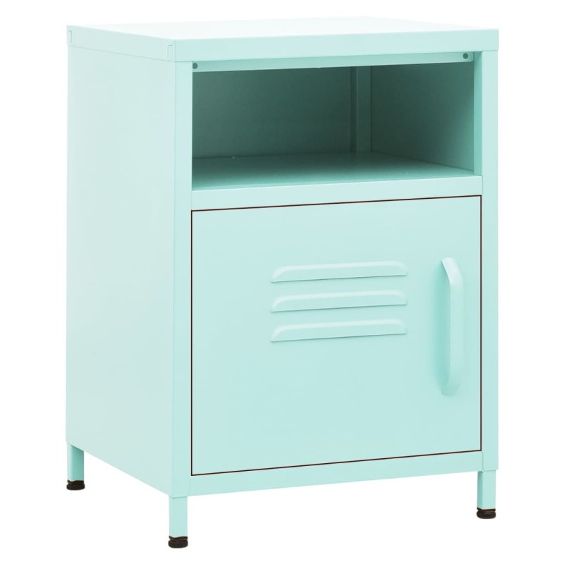 vidaXL Κομοδίνα 2 τεμ. Χρώμα Μέντας 35 x 35 x 51 εκ. Ατσάλινα