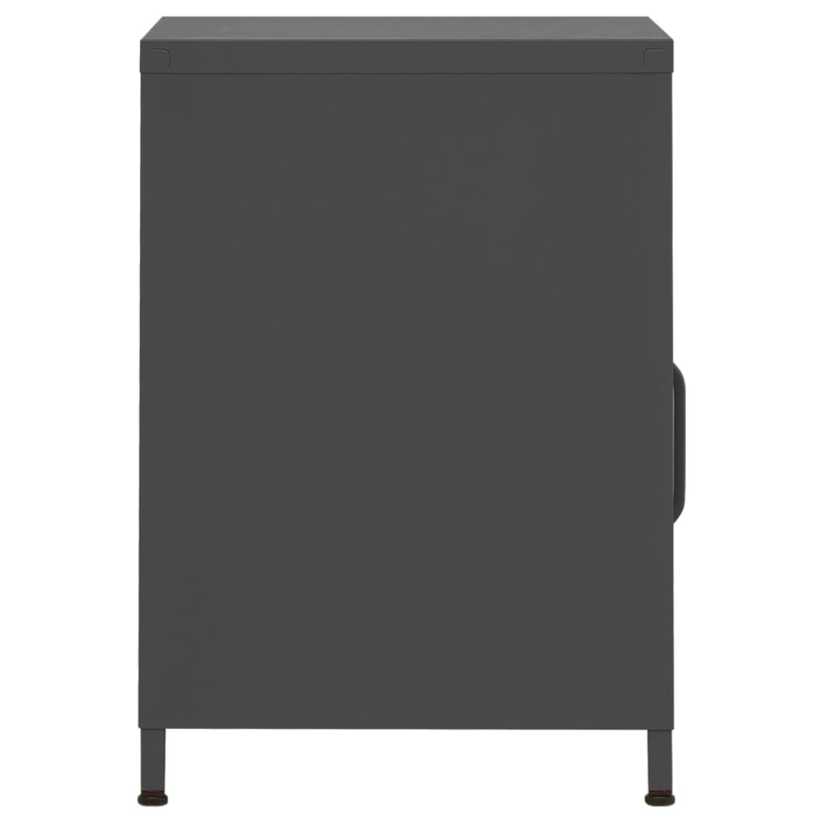 vidaXL Κομοδίνα 2 τεμ. Ανθρακί 35 x 35 x 51 εκ. Ατσάλινα