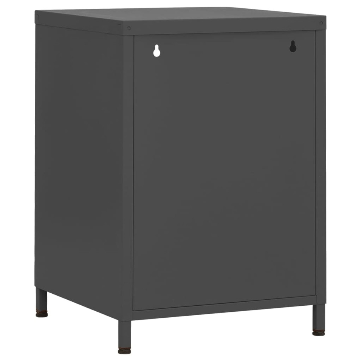 vidaXL Κομοδίνα 2 τεμ. Ανθρακί 35 x 35 x 51 εκ. Ατσάλινα