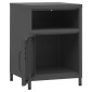 vidaXL Κομοδίνα 2 τεμ. Ανθρακί 35 x 35 x 51 εκ. Ατσάλινα