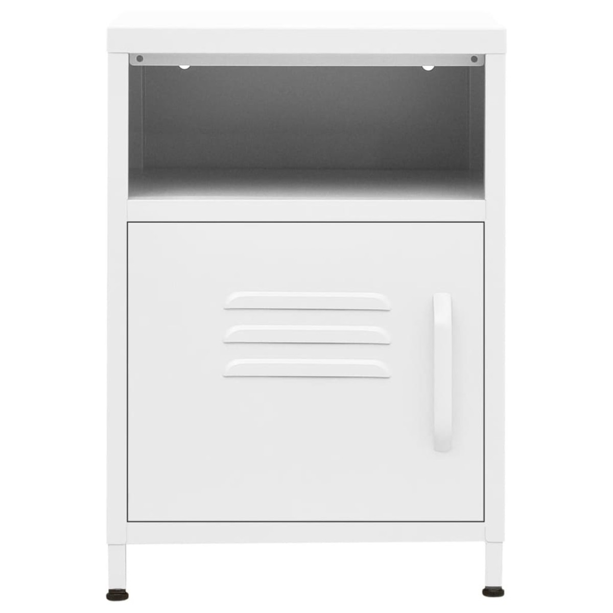 vidaXL Κομοδίνα 2 τεμ. Λευκά 35 x 35 x 51 εκ. Ατσάλινα