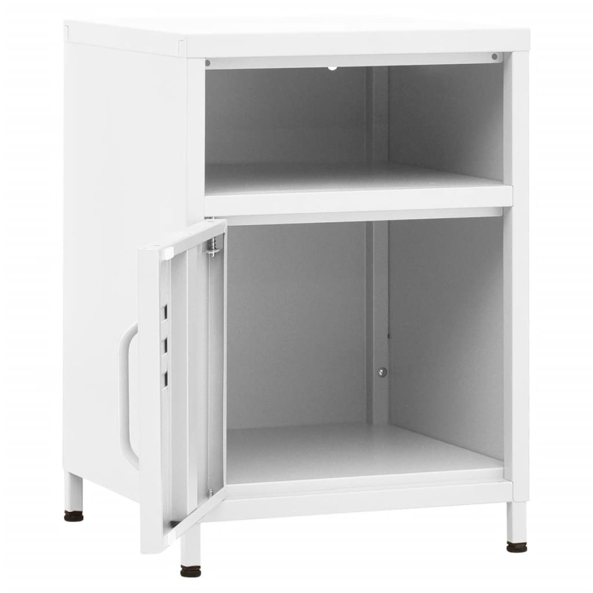 vidaXL Κομοδίνα 2 τεμ. Λευκά 35 x 35 x 51 εκ. Ατσάλινα