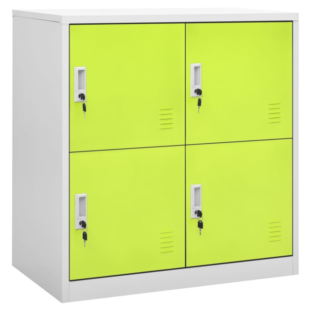 vidaXL Φοριαμοί 2 τεμ. Ανοιχτό Γκρι/Πράσινο 90x45x92,5 εκ. Ατσάλινοι