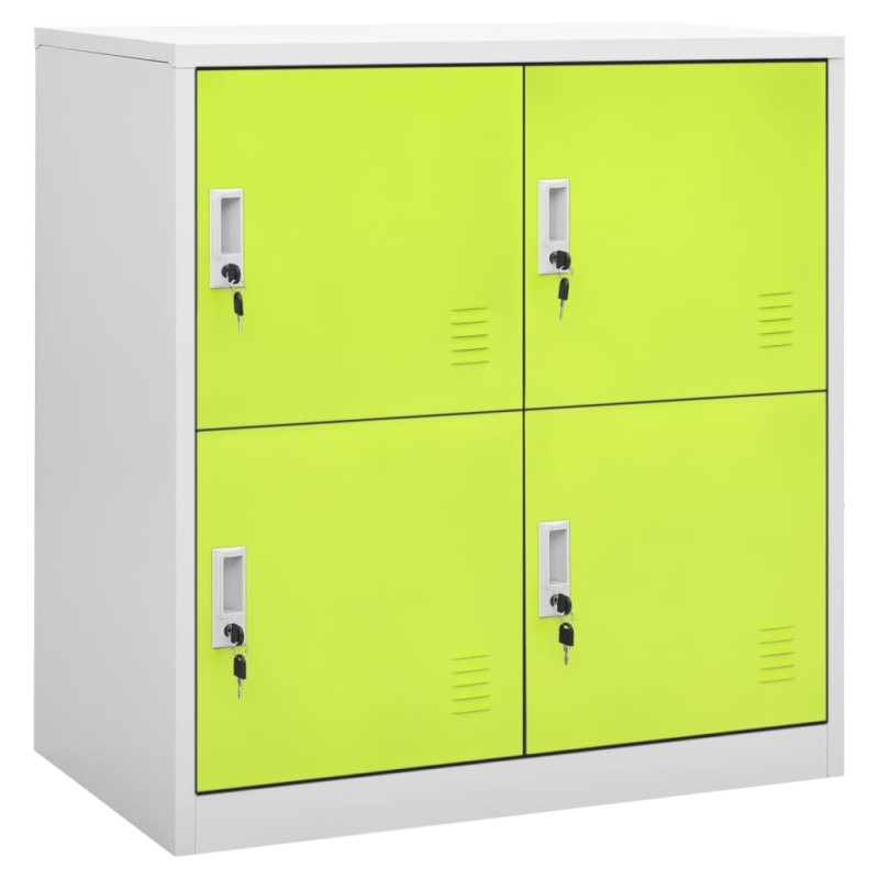 vidaXL Φοριαμοί 5 τεμ. Ανοιχτό Γκρι/Πράσινο 90x45x92,5 εκ. Ατσάλινοι