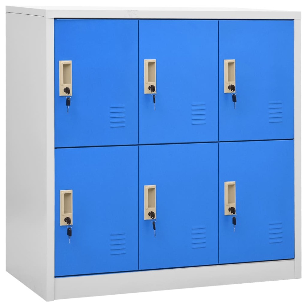 vidaXL Φοριαμοί 5 τεμ. Ανοιχτό Γκρι/Μπλε 90 x 45 x 92,5 εκ. Ατσάλινοι
