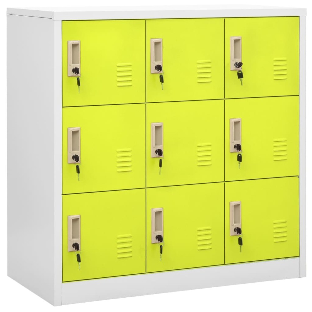 vidaXL Φοριαμοί 5 τεμ. Ανοιχτό Γκρι/Πράσινο 90x45x92,5 εκ. Ατσάλινοι
