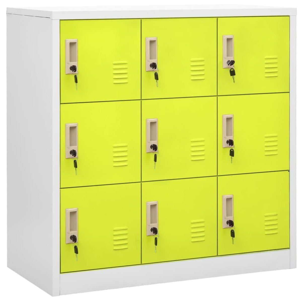 vidaXL Φοριαμοί 5 τεμ. Ανοιχτό Γκρι/Πράσινο 90x45x92,5 εκ. Ατσάλινοι