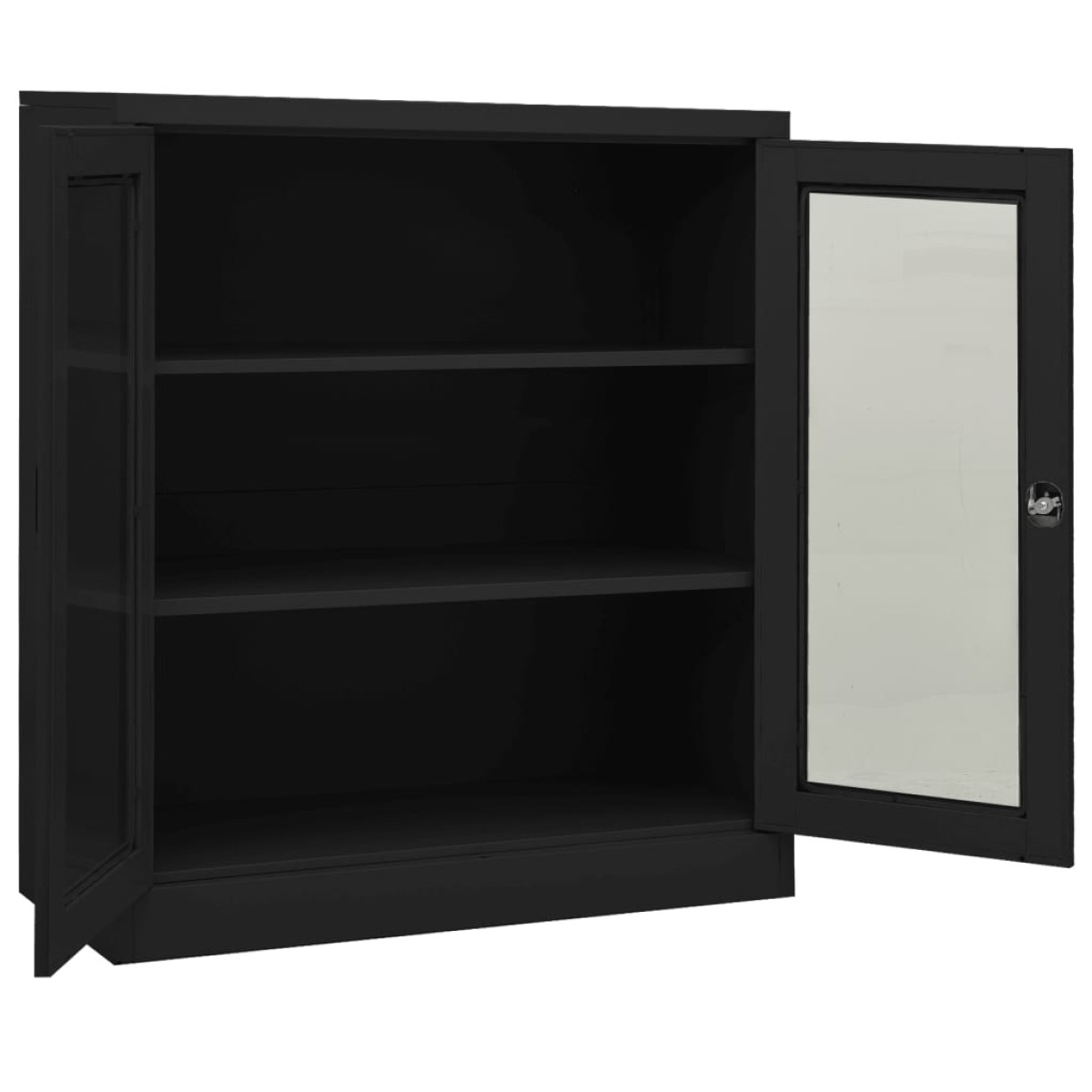 vidaXL Ντουλάπα Γραφείου με Γλάστρα Ανθρακί 90x40x128 εκ. Ατσάλινη