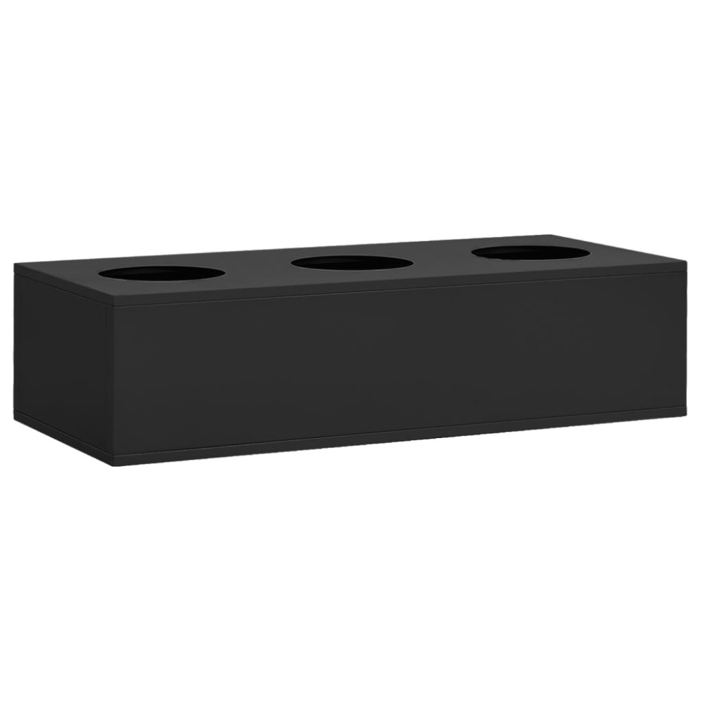 vidaXL Ντουλάπα Γραφείου με Γλάστρα Ανθρακί 90 x 40 x 125 εκ. Ατσάλινη