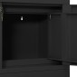 vidaXL Ντουλάπα Γραφείου με Γλάστρα Ανθρακί 90 x 40 x 125 εκ. Ατσάλινη