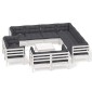 vidaXL Σαλόνι Κήπου Σετ 12 τεμ. Λευκό Μασίφ Ξύλο Πεύκου & Μαξιλάρια