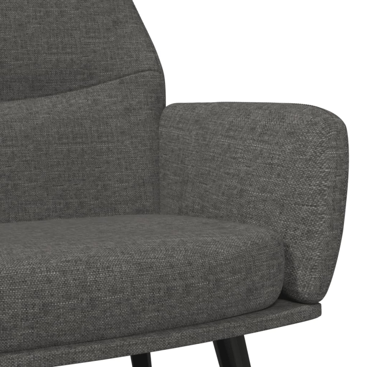 vidaXL Πολυθρόνα Relax Σκούρο Γκρι Υφασμάτινη με Σκαμπό