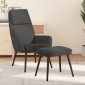 vidaXL Πολυθρόνα Relax Σκούρο Γκρι Υφασμάτινη με Σκαμπό