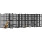 vidaXL Κλουβί Σκύλου Εξωτερικού Χώρου 11,06 μ² από Ατσάλι